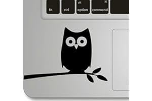 Vati Leaves Removable Night Owl on Branch Humor Handmade Partial Art Skin Cool Design Vinyl Decal Sticker for Trackpad Keypad Of Apple Macbook Pro Air Mac Laptop