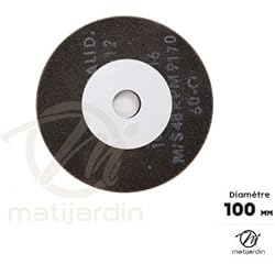 Meule d'affûtage chaîne tronçonneuse pour affûteuse Mini Jolly. Ø 100 mm. Epaisseur 4,5 mm - Pièce neuve