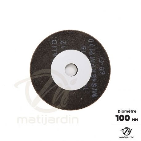 Meule d'affûtage chaîne tronçonneuse pour affûteuse Mini Jolly. Ø 100 mm. Epaisseur 4,5 mm - Pièce neuve