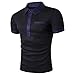 Produktbild Herren Tops T-shirt ,Dasongff Männer Freizeit Polo Shirt T-shirts Kurzarm Slim Fit Sport Sweatshirt Tops Oberteile Sommerbluse Polohemden (L, Schwarz)