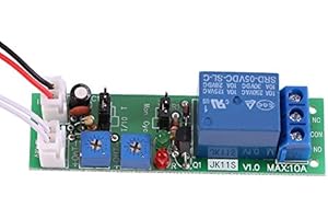 WALFRONT DC 5V 12V 24V Modulo Temporizzatore Ciclico Regolabile, Relè On/Off Timer di Ritardo(DC5V,0-24hr)
