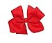 PrettyBoutique 5 Inches Girls Large Grosgrain Hair Bow Alligator Clip (Red)