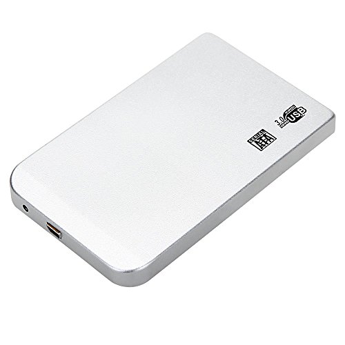 Unita ‚Festplatte – TOOGOO(R)Ausserhalb Box Gehaeuse fuer 2,5 „SATA HDD Festplatte USB 3.0 mit Silber Fall - 2