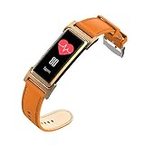 Hukz KR03 Herzfrequenzmesser-Aufzug-Handheller Bildschirm intelligentes Armband(Schwarz, Weiß, Orange) (Orange)