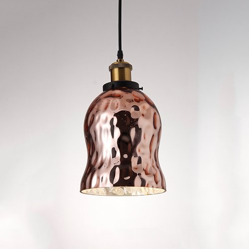 Preisvergleich Produktbild Pointhx Retro Glas Deckenpendelleuchte Kronleuchter LED Kunst Glas Lampenschirm Hängen Pendelleuchten für Wohnzimmer Küche Restaurant Erholung Zimmer Dekoration (Color : Red)