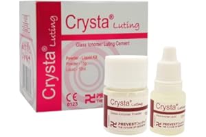 COXZD Generic Crysta Ciment dentaire réparateur en verre ionomère Do it your self Kit de remplissage permanent des dents perdues, ciment réparateur blanc permanent