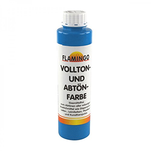 Volltonfarbe Abtönfarbe Flamingo 250ml blau Wandfarbe Farbe Malerfarbe