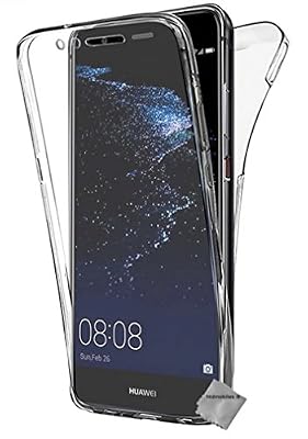 htdmobiles Housse etui coque silicone gel 360 integrale Huawei P10 Lite + verre trempe - TRANSPARENT