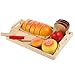 Produktbild Fansport Kinder Spielzeug, Lebensmittel Spielzeug Set Holz Brotmesser Schneidebrett Pretend Play Essen Set
