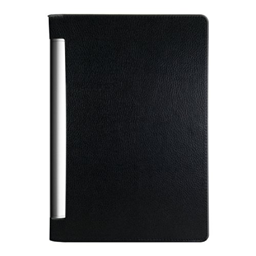 3in1 Set: kwmobile Hülle für Lenovo Yoga Tablet 10 – Tabletcover Slim Case Tablet Schutzhülle – Smart Cover Tabletcase Schwarz + Folie, kristallklar + Stylus, Schwarz - 3