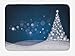 Produktbild NasNew Doormats Christmas Bath Mat, Fantasy Backdrop Abstract Xmas Tree Dreamlike Snowflakes Dots Wintertime, Plush Bathroom Decor Mat with Non Slip Backing, 23.6 W X 15.7 W Inches, Dark Blue White