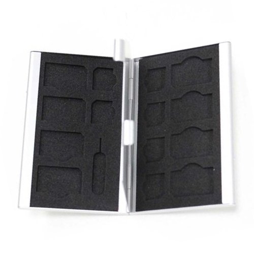 SIM Micro SIM Box Geschenk – TOOGOO(R) 15 in1 Aluminum SIM Micro SIM Speicherkarte Karten Tasche Huelle Etui Halter Metall Schutz Case Box Geschenk - 4