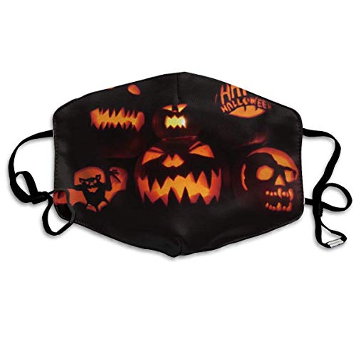 Preisvergleich Produktbild SDGSS Mund Maske,Halloween Happy Pumpkin Devil Skull Bat Unisex Fashion Warm Anti-Dust Washable Reusable Mund Maske