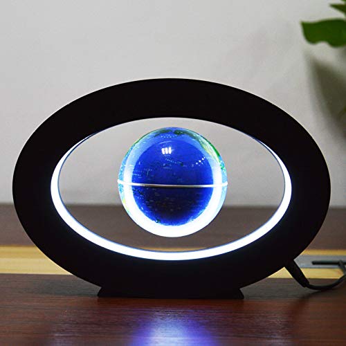 Preisvergleich Produktbild SEJNGF Desktop-globale Drehende Kugel-Magnetschwebebahn-Sich Hin- Und Herbewegende Kugel-dekorative Weltkarte,B