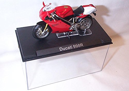 red and white ducati 998R bike 1.24 scale diecast model