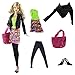 Produktbild ZITA ELEMENT 5Stk Set Mode Outfit Kleidung für Barbie Doll Puppenkleidung Mäntel Schuhe Kleider Handtasche Strumpfhosen