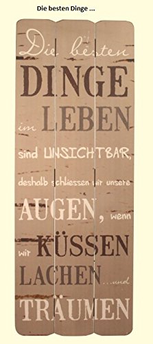 Holzschild Holzbild Wandbild „Poesie“ & Postkarte „Glücksmomente“ – Set ~ - 2
