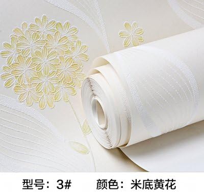 Jedfild Welcoming an idyllic non-woven cloth wallpaper romantic bedroom minimalist Korean dandelion 3d stereoscopic home wallpaper, beige