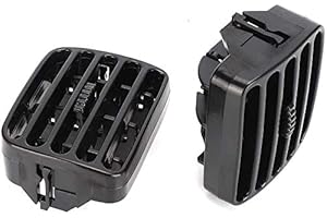 Finao Autoparts® – 2 schwarze Lüftungsgitter für Armaturenbrett für Clio II