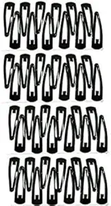 Dhiya fashions & supplies - (set of 48) Black tic tac hair clips for girls tic tac clips for women stylish tic tac clips for girls