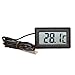 Produktbild BAAQII LCD Anzeigen Thermometer mit Sonde Zum Kühlschrank Aquarium -50~110 Schwarz