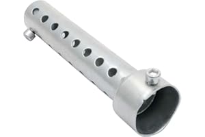 Motorrad Auspuff Schalldämpfer, KACEPAR 35mm DB Killer Schalldämpfer Schalldämpfer, Universal Auspuff Schalldämpfer Noise Canceller, Dosenschalldämpfer Abnehmbarer Schalldämpfer, silber, 1 Stück