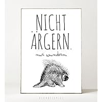 Kunstdruck / Poster WUNDERN -ungerahmt- Typografie, Schrift, vintage, Schreibtisch, witzig