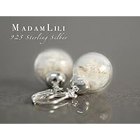 925 Sterling Silber Echte Pusteblumen Ohrringe