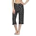 Lounge & Sleep Womens Black Heart Cropped Pyjama Bottoms 14