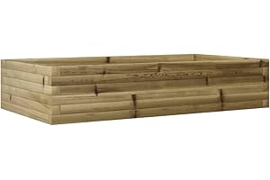 vidaXL Jardinière 110x60x23 cm Bois de pin imprégné, jardinière d'extérieur, bac à Fleurs, boîte à Plantes, jardinière de terrasse