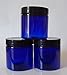 4-oz Cobalt Blue Plastic Jars with Glossy Black Caps [Set of 6] RS.1511.00
