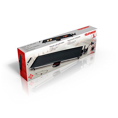 vidaXL Telefunken Grille Plaque avec revêtement Anti-adhérent Teppan Yaki Grill Plate 1800 W Teppanyaki XL