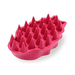 Foodie Puppies Soothing Massage/Pet Shampoo Hard Rubber Brush Comb for Dogs & Cats Washing | Professional Quality Hand Brush - 1 Piece (Color May Vary)