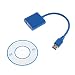 Produktbild Heaviesk USB 3.0 zu VGA Multi-Display-Adapterkonverter Externe Grafikkarte + Treiberdiskette FÜR Windows 7/8-System