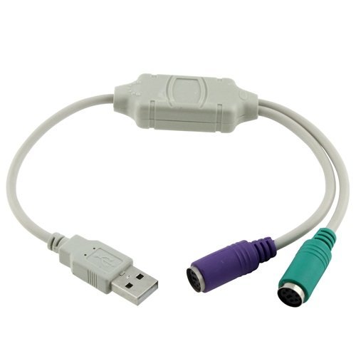 Demarkt USB zu PS/2 Adapter für Tastatur und Maus Weiß