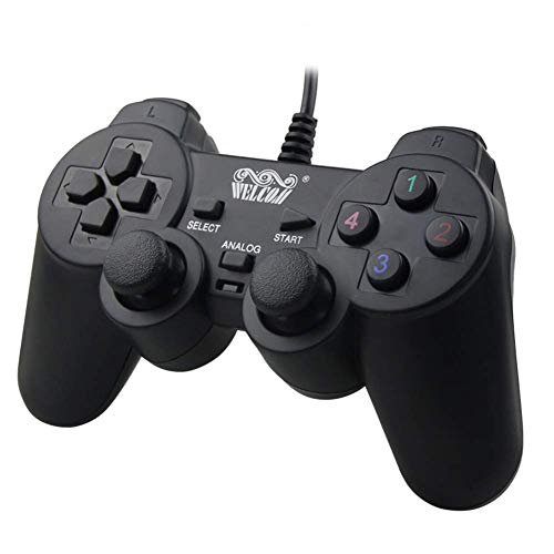 Preisvergleich Produktbild Shtaroub Kabelgebundener Bluetooth-Controller, vollständig kompatibel mit WIN9X / 2000 / XP / Vista-Unterstützung USB1.1 / 2.0-Version-Joystick