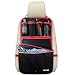 Aomaso Car Back Seat Organizer Cooler Multi-Pocket Travel Storage Bag(Heat-Preservation) Storage Pockets and Mesh pockets Black and Rouge