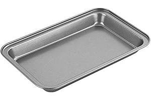 Chef Aid Antihaft-Brownie-Backblech, ideal für Kuchen und Flapjacks, 25 x 16 x 2 cm, Grau