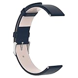 Altsommer Armband 22mm für Samsung Galaxy Watch 46mm Einfarbig Leder Uhrenarmbänder Edelstahl Gürtelschnalle Lederarmband Schnellverschluss Ersatzband für Herren Damen 155mm-200mm (Königsblau)