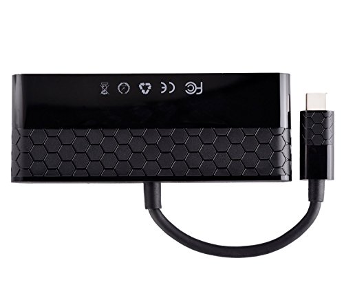 Mokin USB 3.1 usb-c zu 4 Ports USB 3.0 HUB mit Power Lade Port Adapter für USB C Port New MacBook, MacBook Pro 2015/2016/2017, Google Chromebook Pixel, und mehr Schwarz - 3