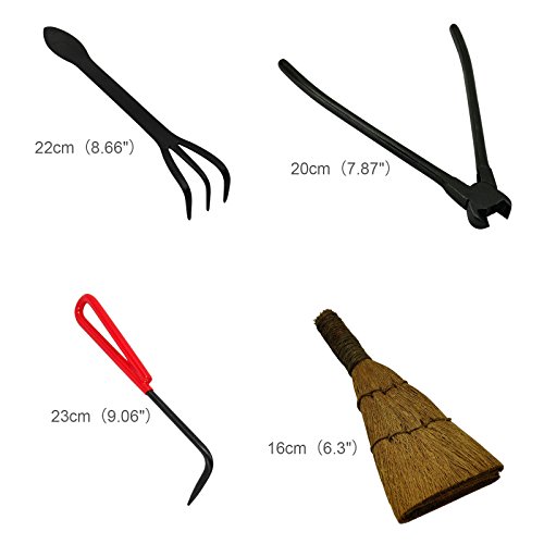 Bonsai Werkzeugset, 10 / 14-Teiliges Set Professional Scher- Bürsten Mit Rollen Drähte Carbon Stahl Multi-Funktions-Outdoor-Schanzzeug Für Wandern Camping Garten Scheren-Set Werkzeug Kit - 5