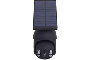 XANLITE Projecteur caméra factice solaire noir LED avec détecteur de mouvement, 250 lumens, 5000 K, Blanc froid