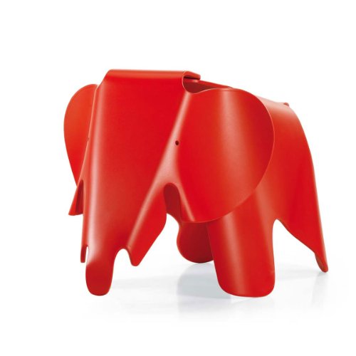 Vitra 21502903 Eames Elephant Classic rot, durchgefärbtes Polypropylen, matte Oberfläche, 417 x 412 x 785 mm