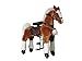 UFREE Action Pony, Large Mechanical Horse Toy, Ride on Bounce up and down and Move, Height 44'' for Children 4 to 15 Years Old (White Mane)