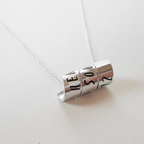 Personalised Handstamped Hidden Message Aluminium Necklace