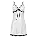 Produktbild ABsoar Lingeries Versuchung Dessous Damen Sexy Damen Satin Nachthemd Rückenfrei Nachtkleid Nachtwäsche V Ausschnitt Negligee Pyjama Babydoll Lingerie Dessous mit Spaghettiträger Unterwäsche