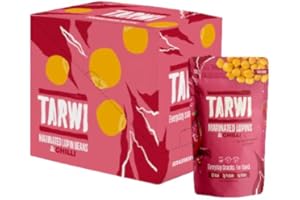 Tarwi 100% Natural Lupins with Chilli High Protein Keto Snack Low Sugar Pouches Plant Protein Low Carbs High Fibre Vegan Snacks Marinated Lupini Beans - 12 x 70g Pouches