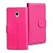Produktbild HTC One Mini, M4 Bookstyle Hülle, Conie Mobile PU Leder Schutzhülle Handytasche Bookcase Tasche Premium Klapphülle in Pink