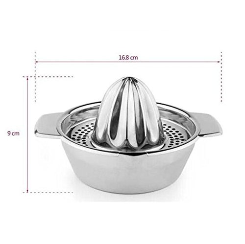 Saflyse Edelstahl Zitronenpresse Orange Fruchtspresse 17cmx9cm (1) - 5