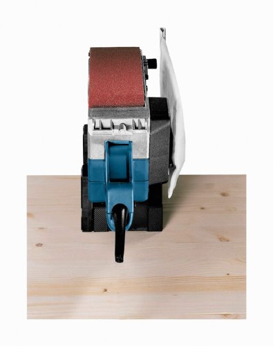 Bosch Professional GBS 75 AE Set, 750 W Nennaufnahmeleistung, 75 mm Schleiffläche, Koffer, Gewebeschleifband, Parallel-/Winkelanschlag, Grafitplatte - 6